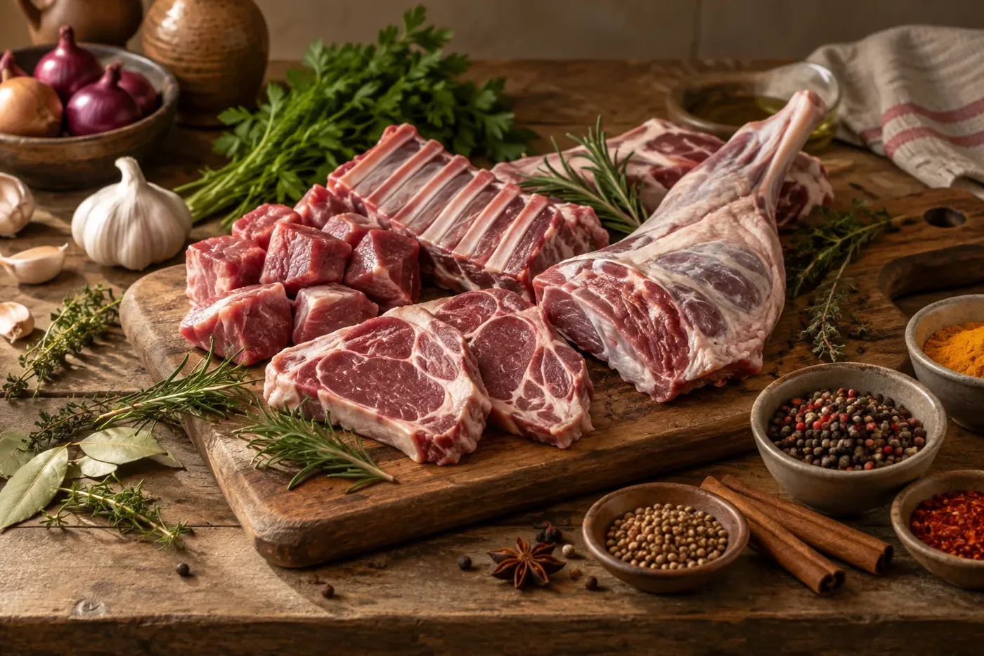 A simmering pot of richly spiced stewed meat