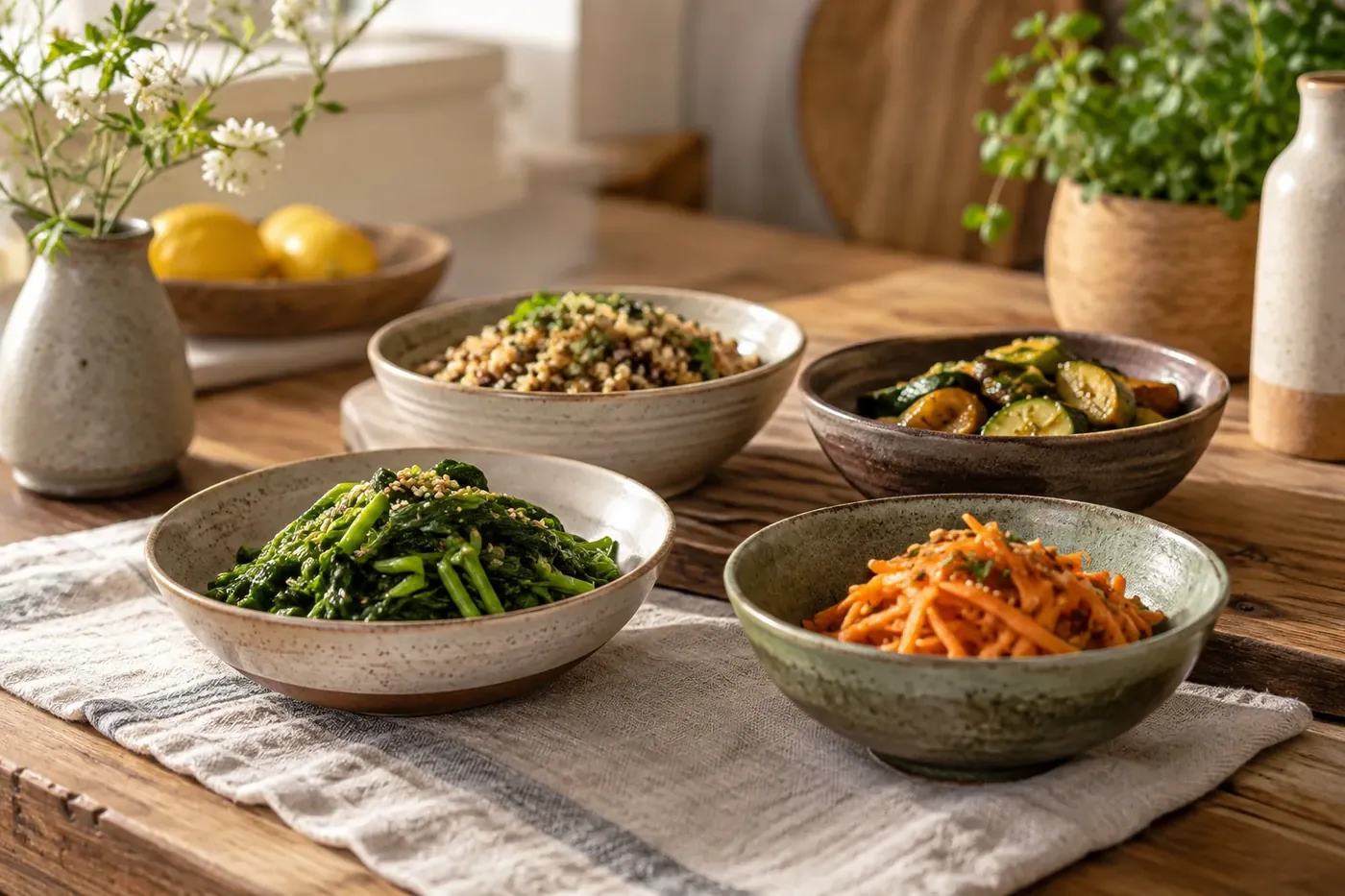 A small bowl of roasted vegetables